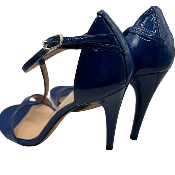 Stuart Weitzman High Heeled Sandals Womens Size 7.5 Blue Open Toe Strappy - Picture 2 of 9